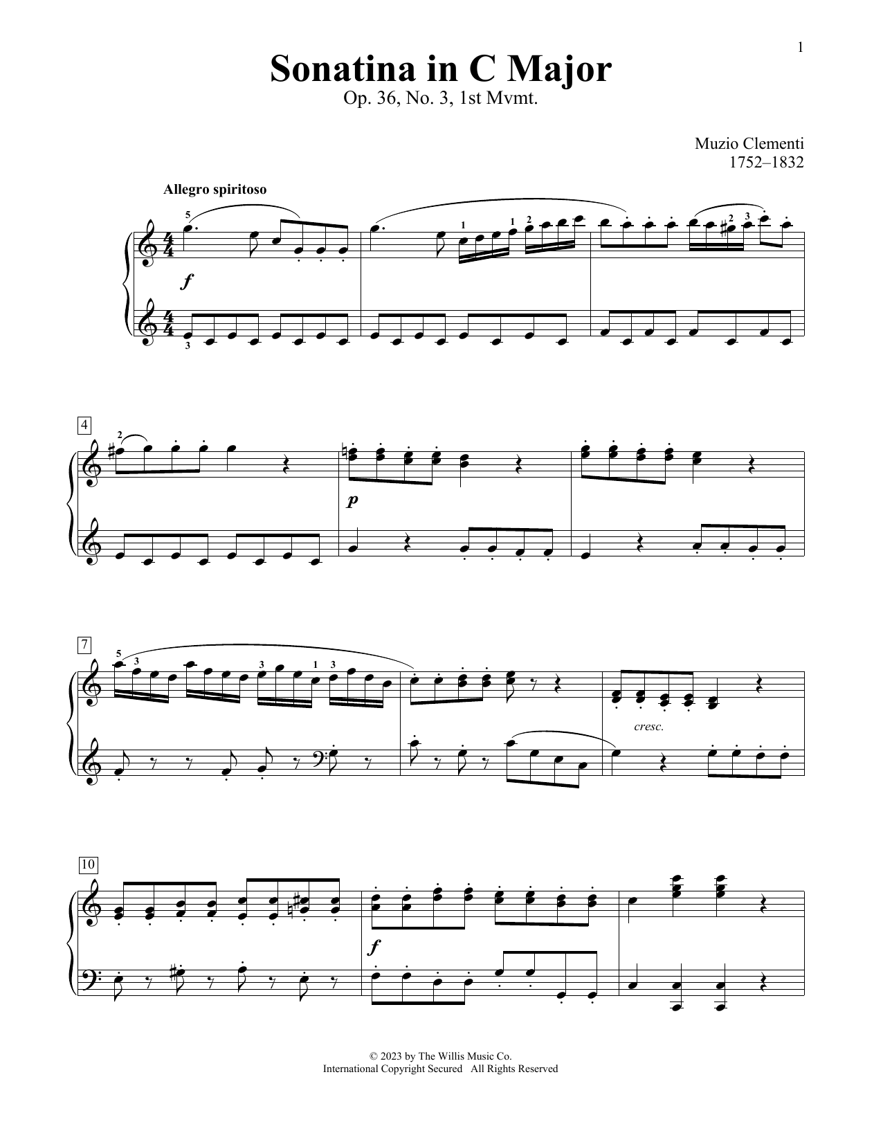 Product picture to: Sonatina In C Major, Op. 36, No. 3, 1st Mvmt