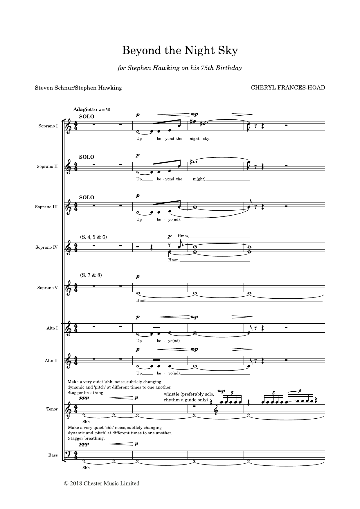 Produktgalerie: Seite 1 von 1 Beyond The Night Sky, Cheryl Frances-Hoad, Chor