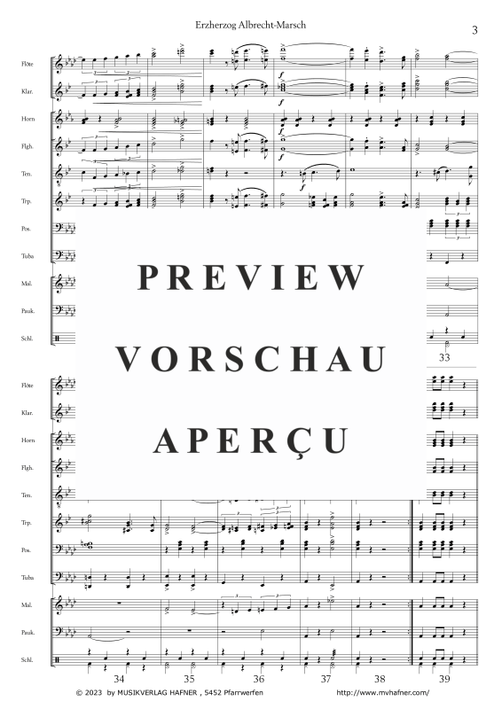 gallery: Erzherzog Albrecht - Marsch, , (large wind orchestra)