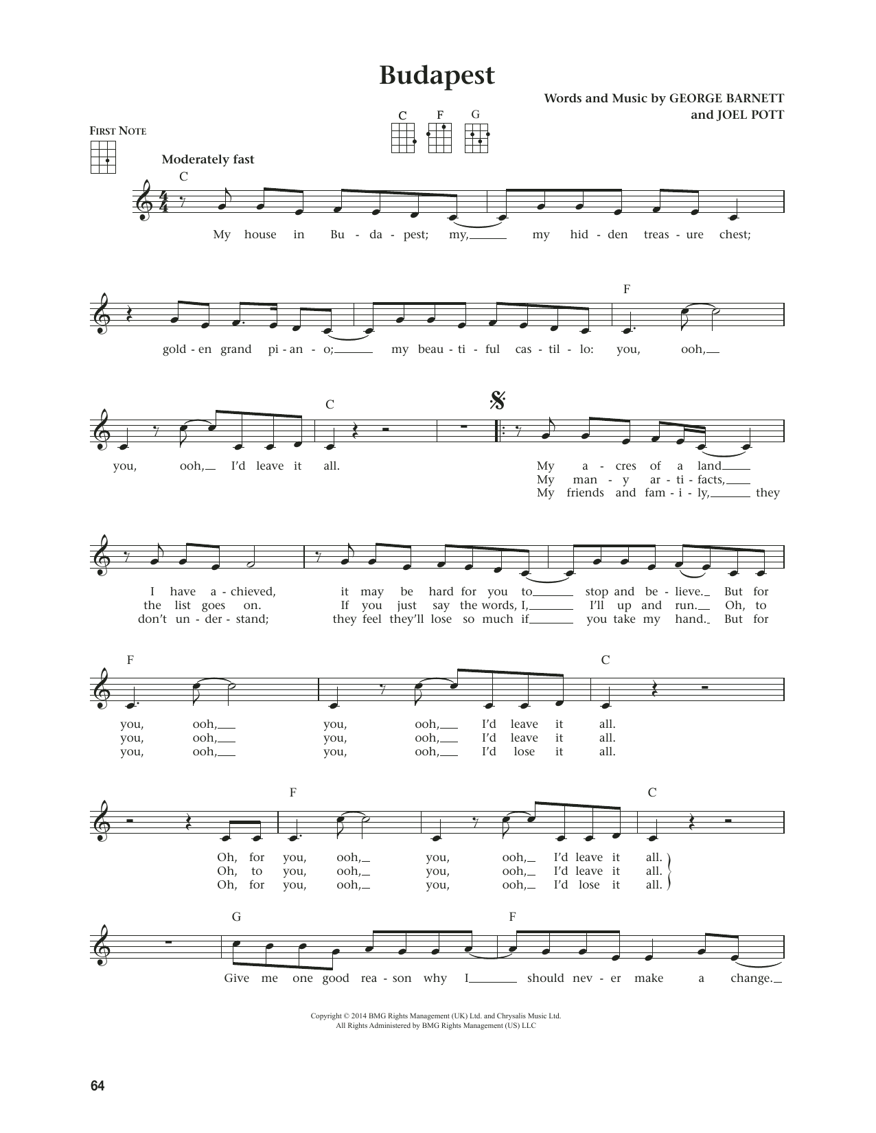 Produktgalerie: Seite 1 von 1 Budapest (from The Daily Ukulele) (arr. Jim Beloff), George Ezra, Ukulele
