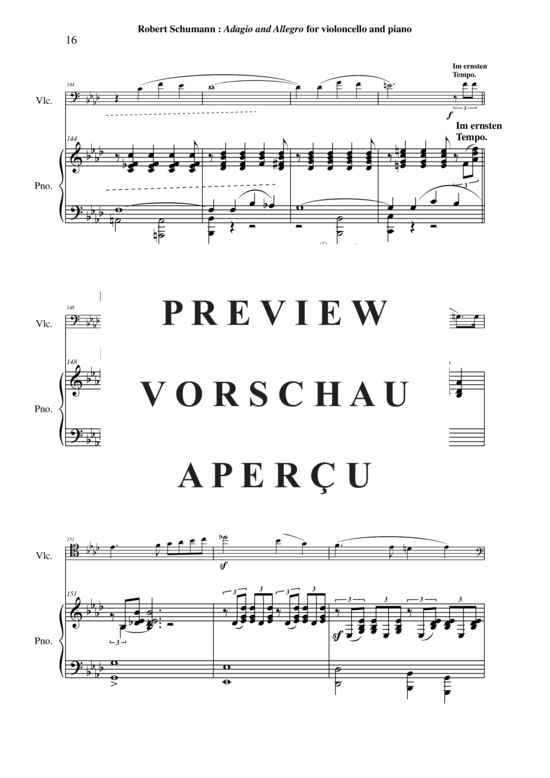 Product gallery: Page 17 of 21 Adagio et Allegro, Opus 70 , , (Cello + Klavier)
