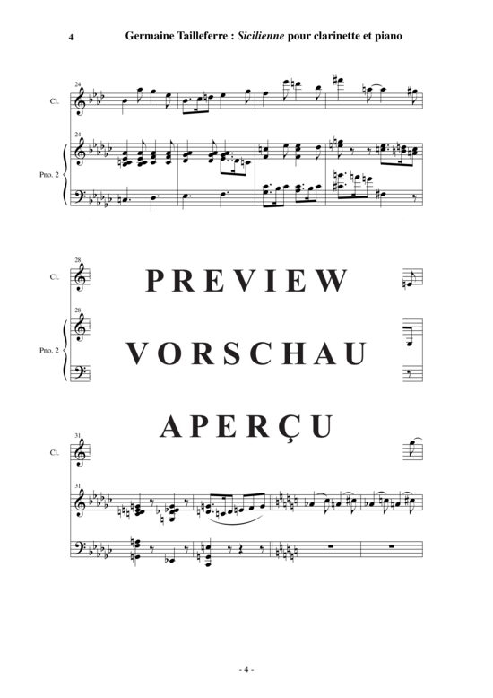 Product gallery: Page 5 of 13 Sicilienne , , (clarinet in Bb + piano)