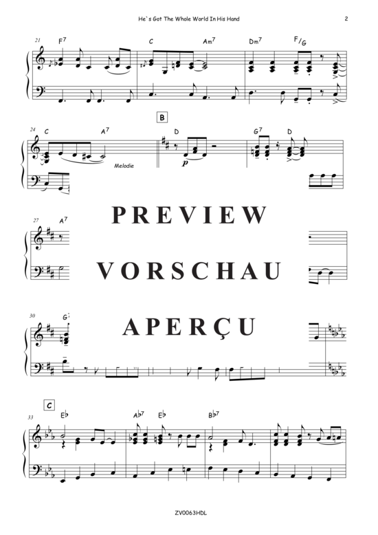 gallery: He`s Got The Whole World , , Klavier Solo