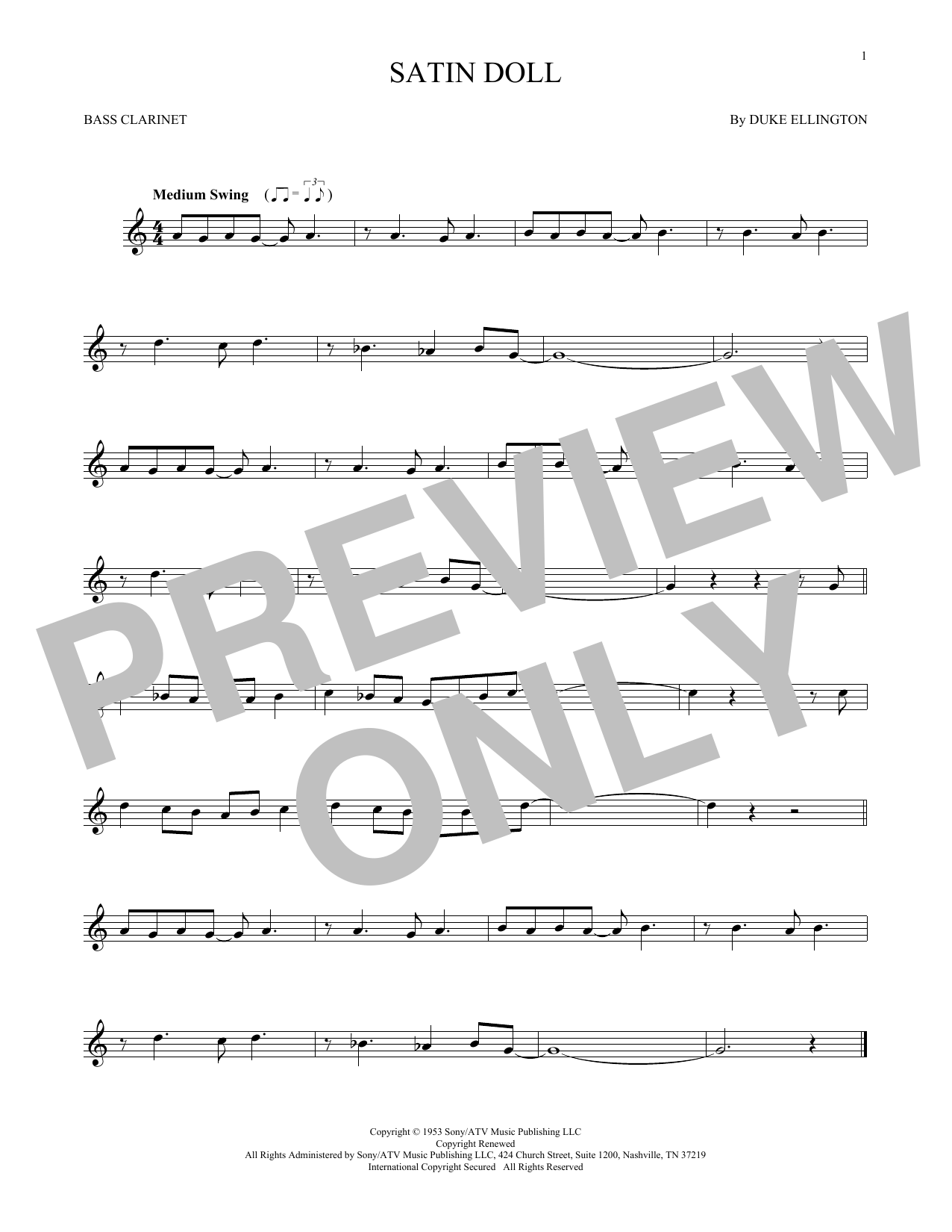 Product gallery: Page 1 of 1 Satin Doll, Duke Ellington