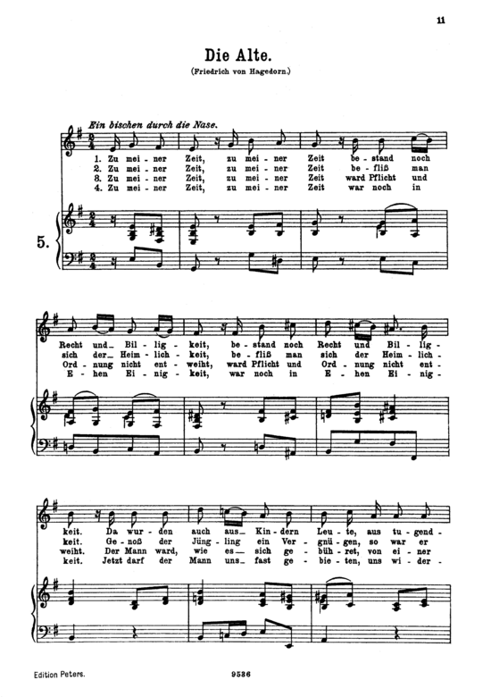 Product picture to: Die Alte K.517Wolfgang Amadeus Mozart