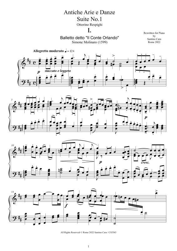 Produktbild zu: Suite No.1 - Antiche Arie e DanzeOttorino Respighi