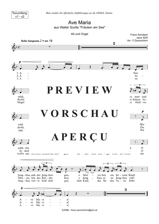 Product picture to: Ave Maria c1 - c2 Franz Schubert 