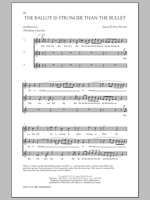 Produktgalerie: Seite 1 von 1 The Ballot Is Stronger Than The Bullet, Jason Robert Brown, Chor