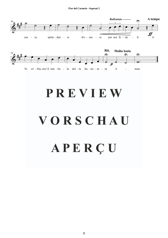 Product gallery: Page 9 of 11 Fior del Carmelo - Hymne, , Mixed Choir 7-Part Ssaatbb A Cappella