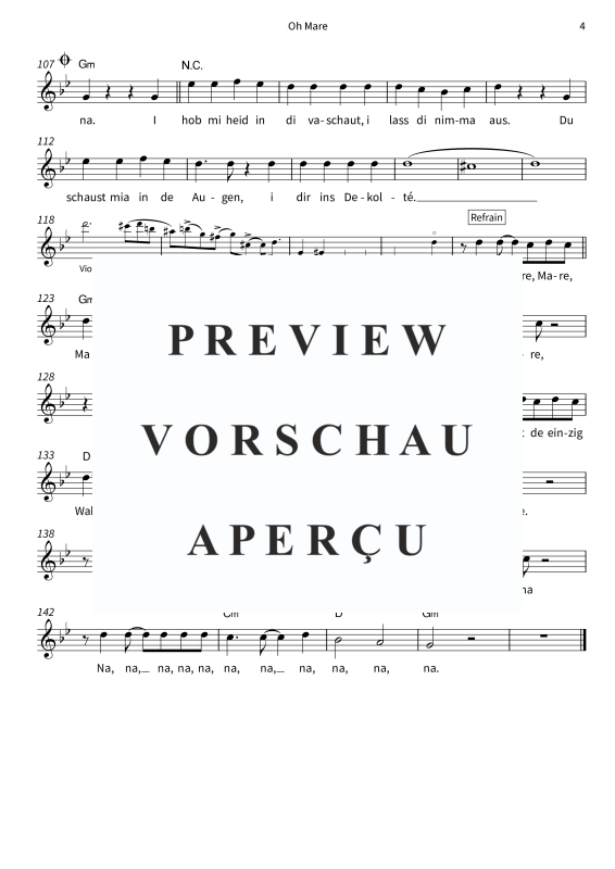 gallery: Oh Mare, DeSchoWieda, (Leadsheet)