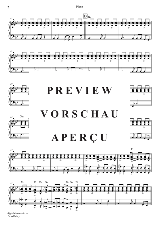 Product gallery: Page 18 of 20 Proud Mary , Creedence Clearwater Revival, (Trombone Trio + Piano)