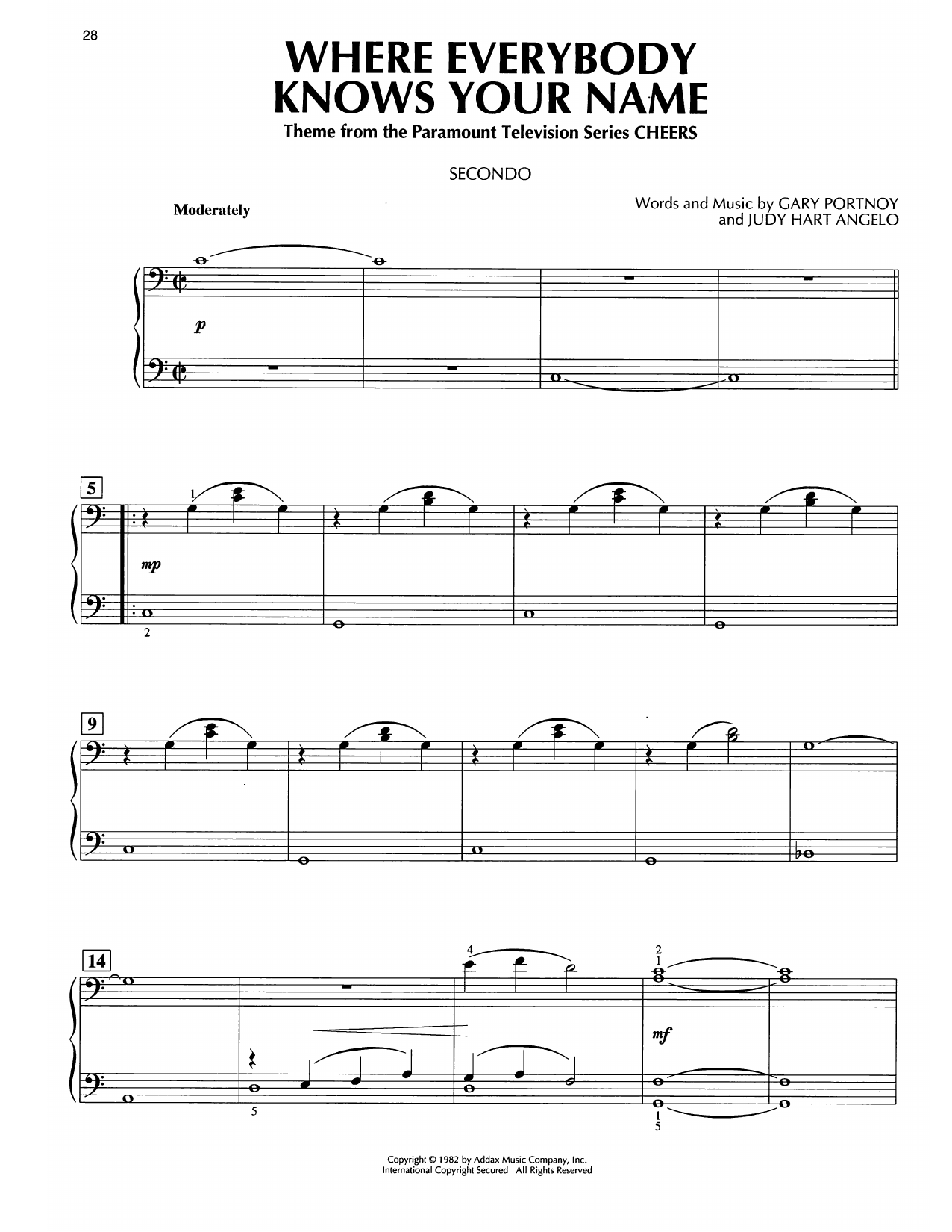 Produktgalerie: Seite 1 von 1 Where Everybody Knows Your Name (from Cheers), Gary Portnoy, Klavier