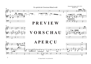 gallery: Es spricht der Unweisen Mund wohl (BuxWV 187 DIN A3) , ,  (Orgel Solo)