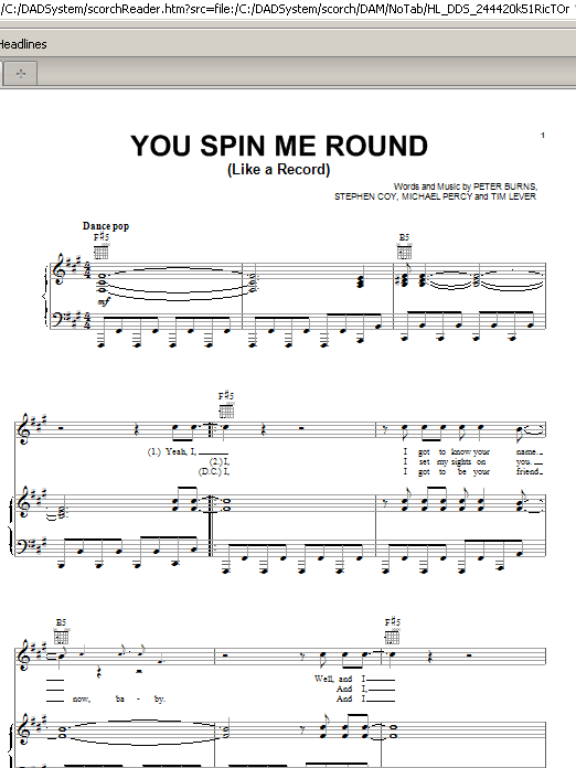 Product picture to: You Spin Me Round (Like A Record)