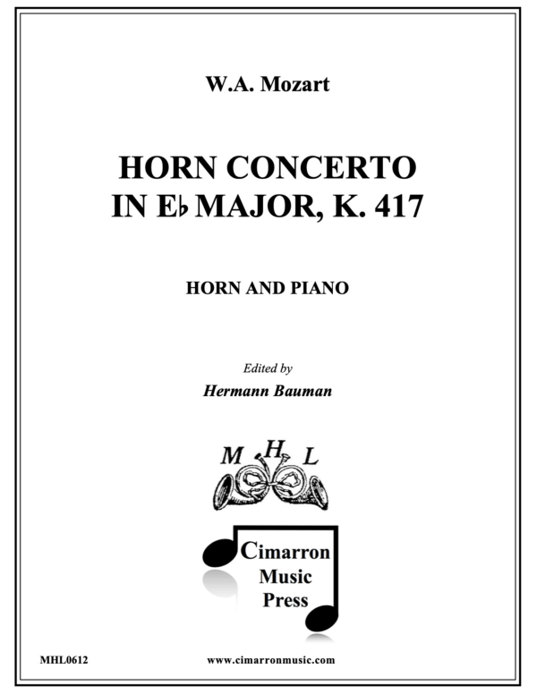 cover: Horn Concerto K. 417 (No. 2), , Horn In F and Piano