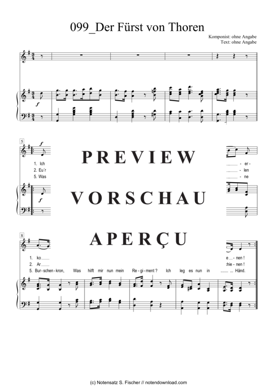 Produktgalerie: Seite 2 von 3 Der Fürst von Thoren , , Klavier und Gesang