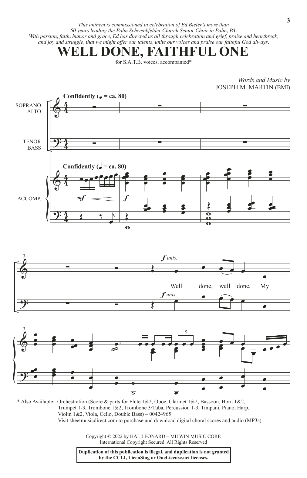 Produktbild zu: Well Done, Faithful One