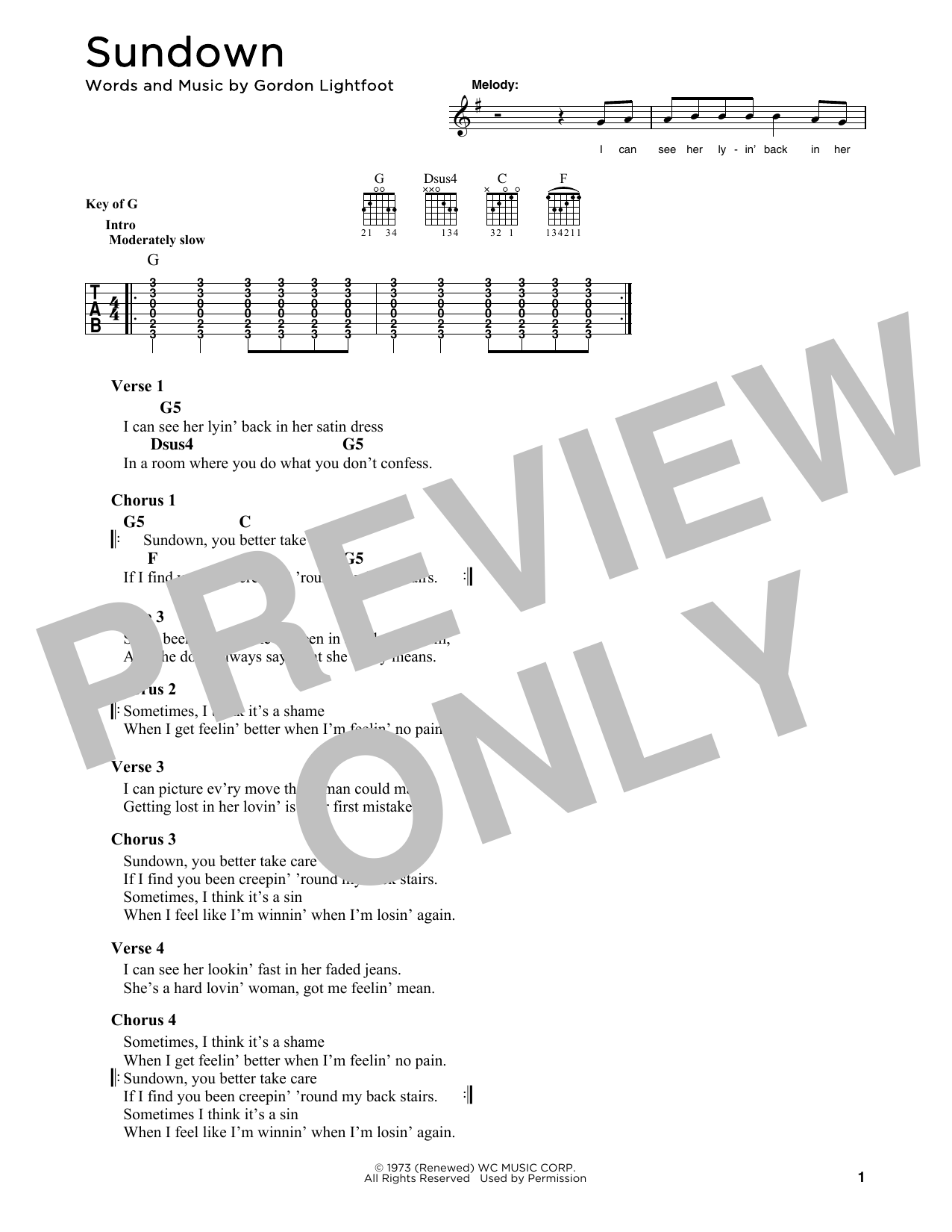 Produktbild zu:  Sundown - Gordon Lightfoot