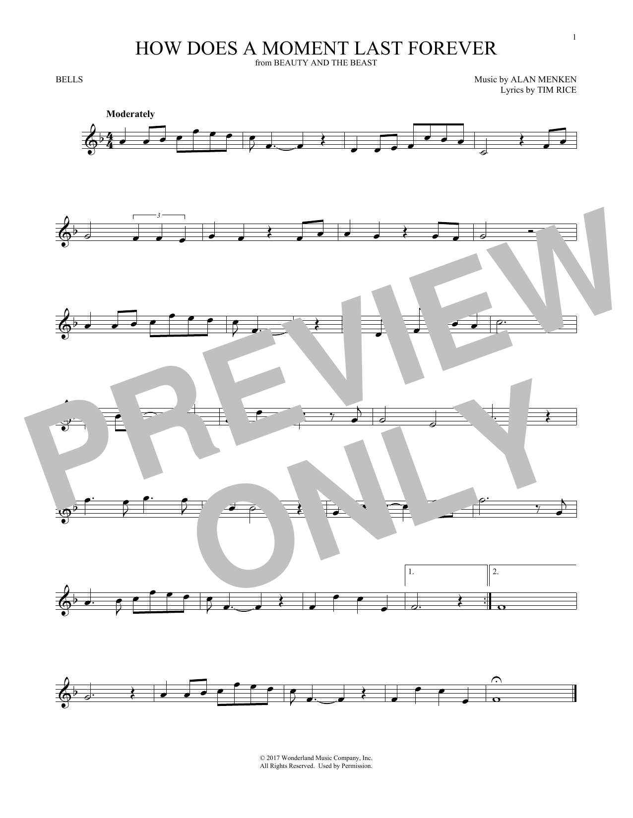 Produktgalerie: Seite 1 von 1 How Does A Moment Last Forever (from Beauty And The Beast), Celine Dion, Percussion