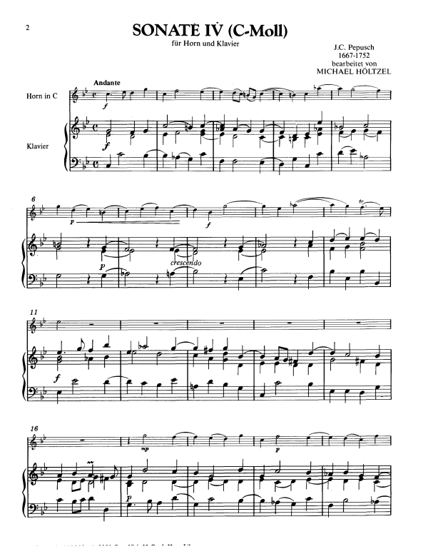 Product picture to: Sonate IV in C-MollJohann Christoph Pepusch