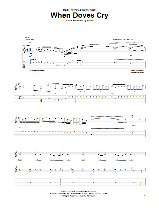 Product gallery: Page 1 of 1 When Doves Cry, Prince