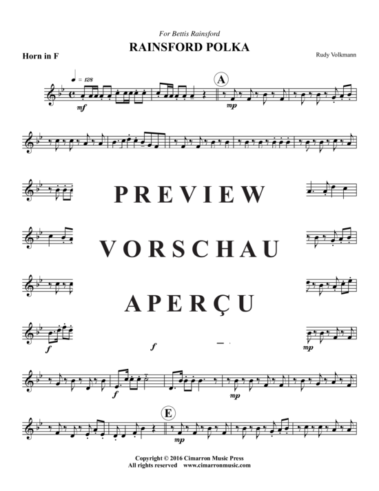 Produktgalerie: Seite 13 von 18 Rainsford Polka , , (Blechbläserquintett)