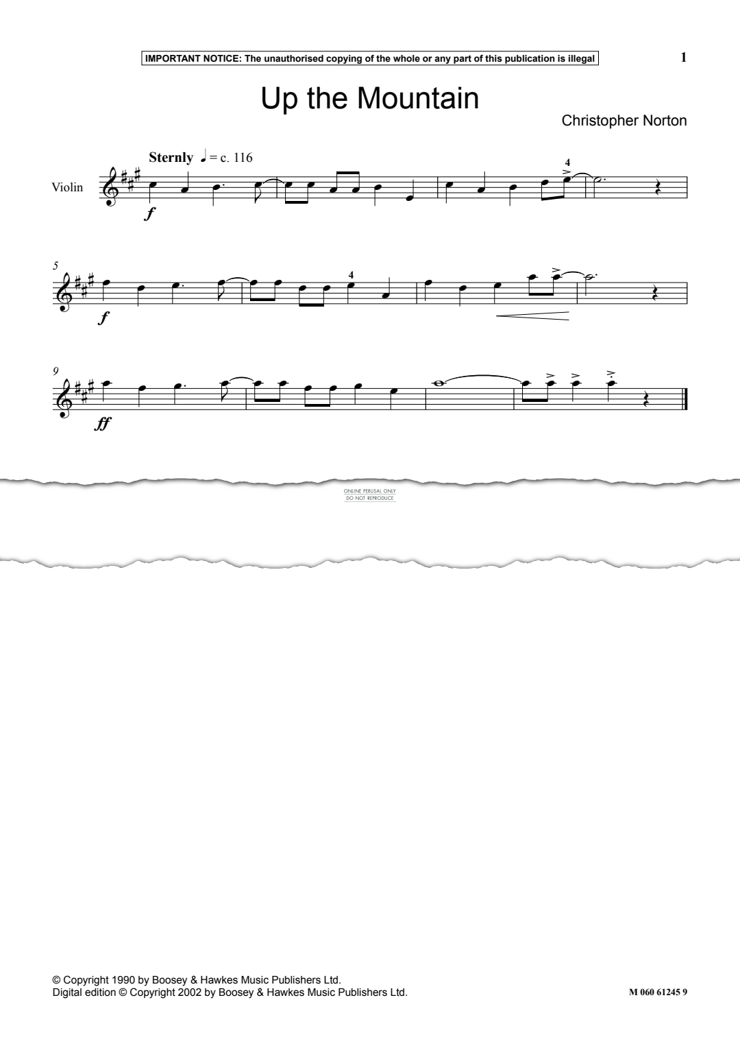 Produktgalerie: Seite 1 von 1 Up the Mountain, Christopher Norton, Klavier, Violine