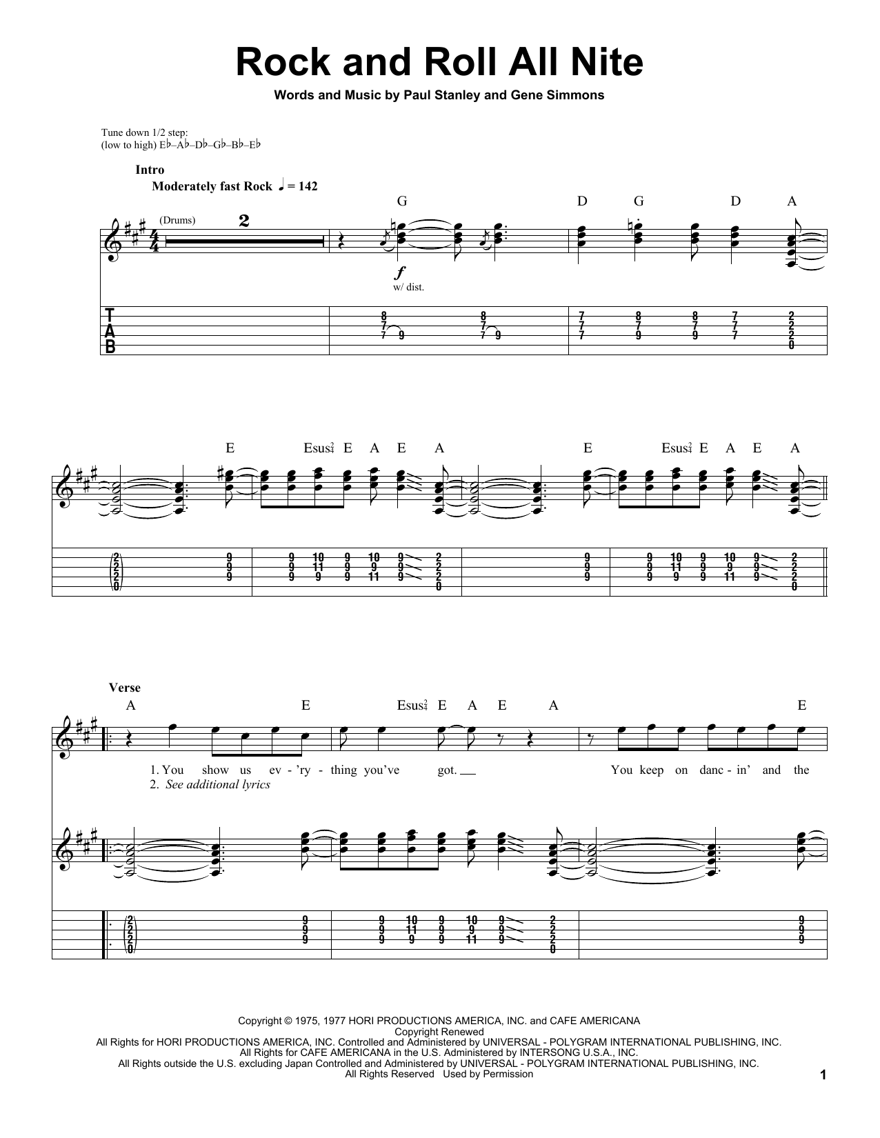 Produktgalerie: Seite 1 von 1 Rock And Roll All Nite, KISS, Gitarre