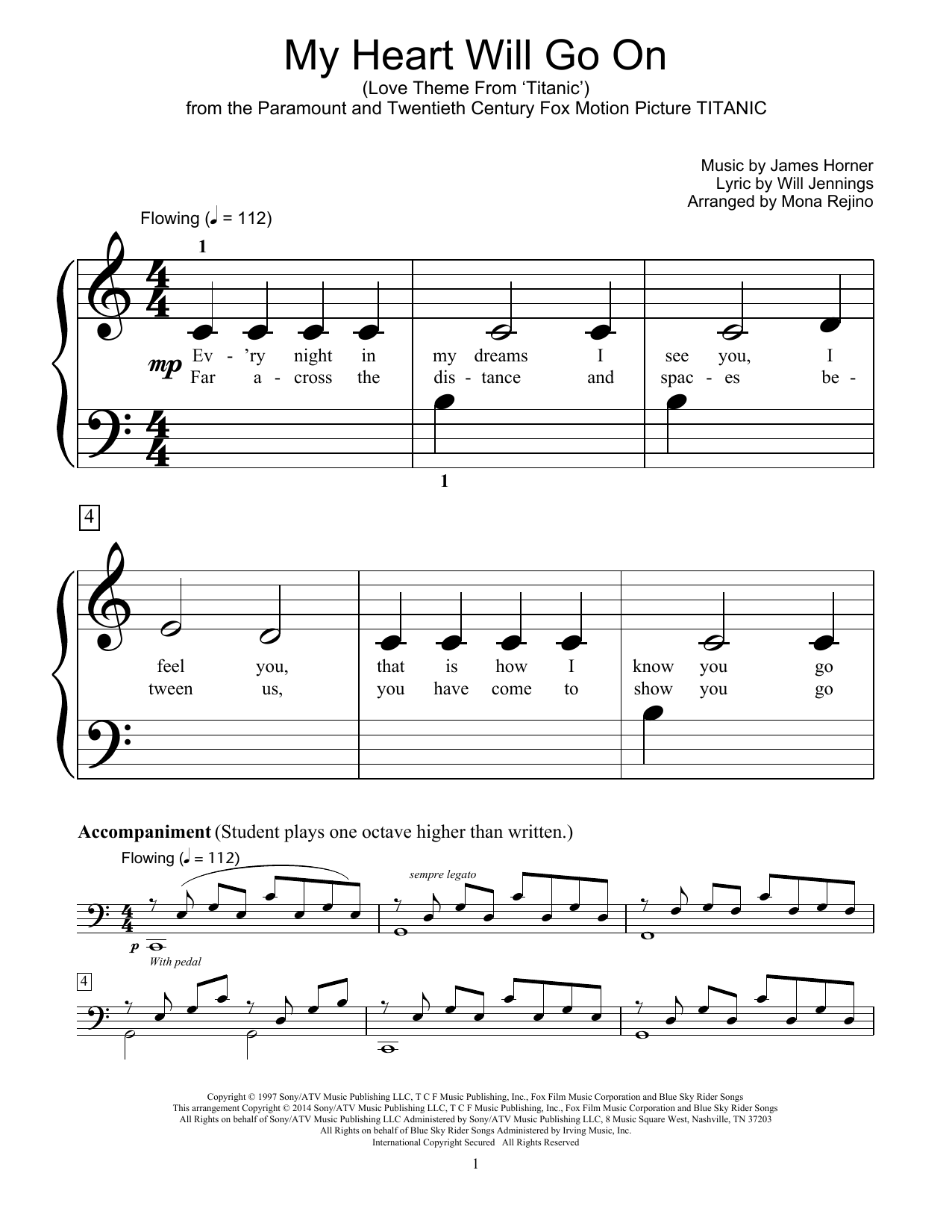 Produktbild zu: My Heart Will Go On (Love Theme from Titanic)