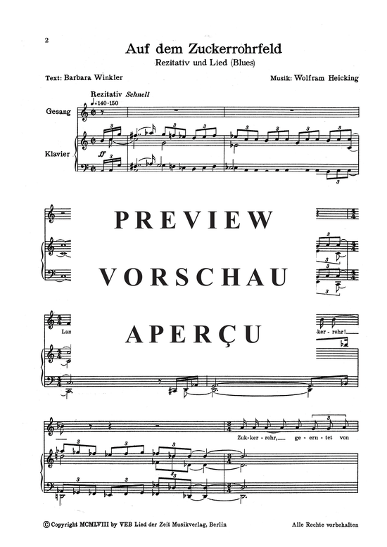 Product gallery: Page 4 of 7 Auf dem Zuckerrohrfeld , , Piano and Voice