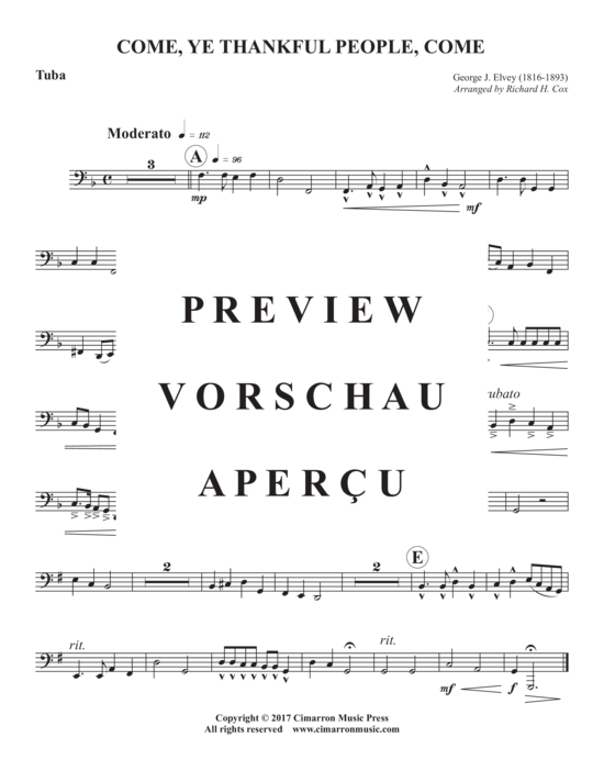 Produktgalerie: Seite 10 von 10 Come, Ye Thankful People Come , , (Blechbläserquintett)