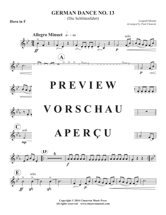 Produktgalerie: Seite 12 von 17 Deutscher Tanz Nr. 13 , , (Blechbläserquintett)