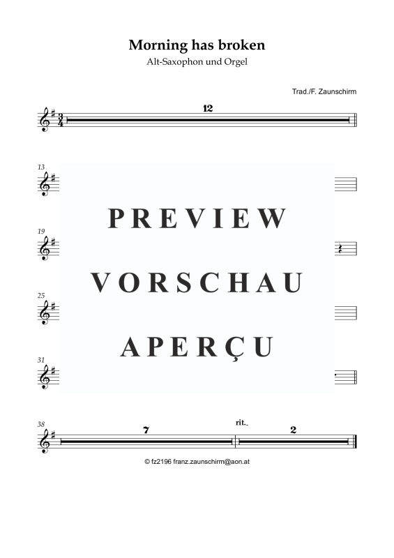 gallery: Morning has broken, , Altsaxophon und Orgel