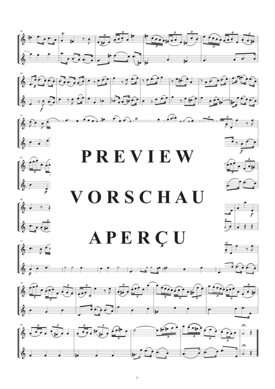Product gallery: Page 3 of 3 Arie aus der Kantate Nr.110 für zwei Flöten, , 