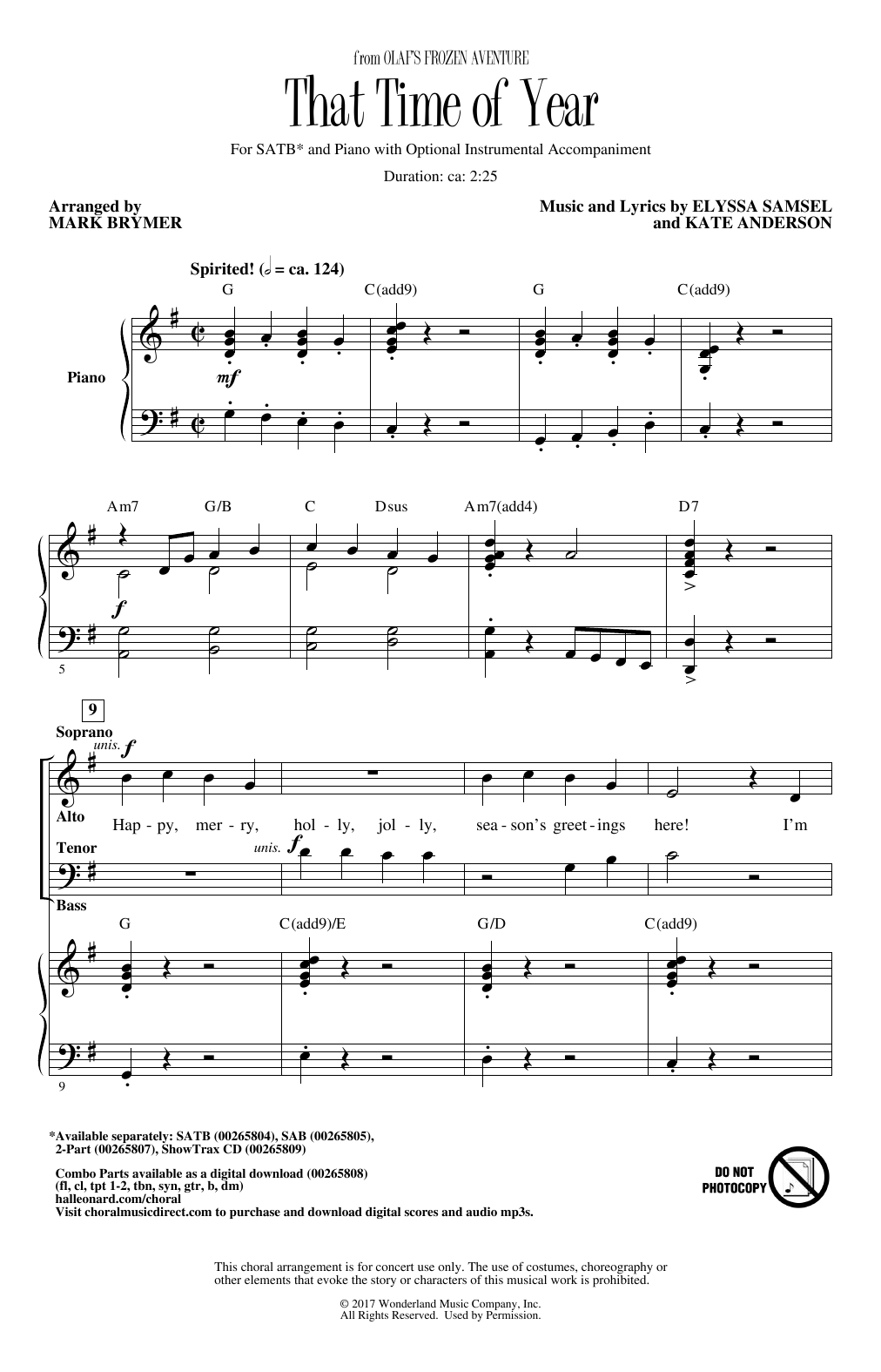 Produktbild zu: That Time Of Year (arr. Mark Brymer)
