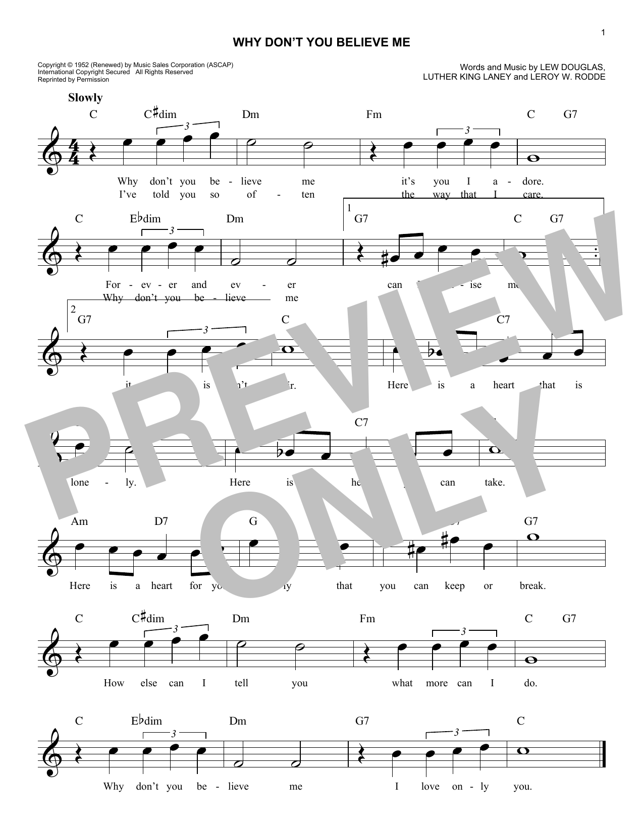 Product gallery: Page 1 of 1 Why Don't You Believe Me, Patti Page