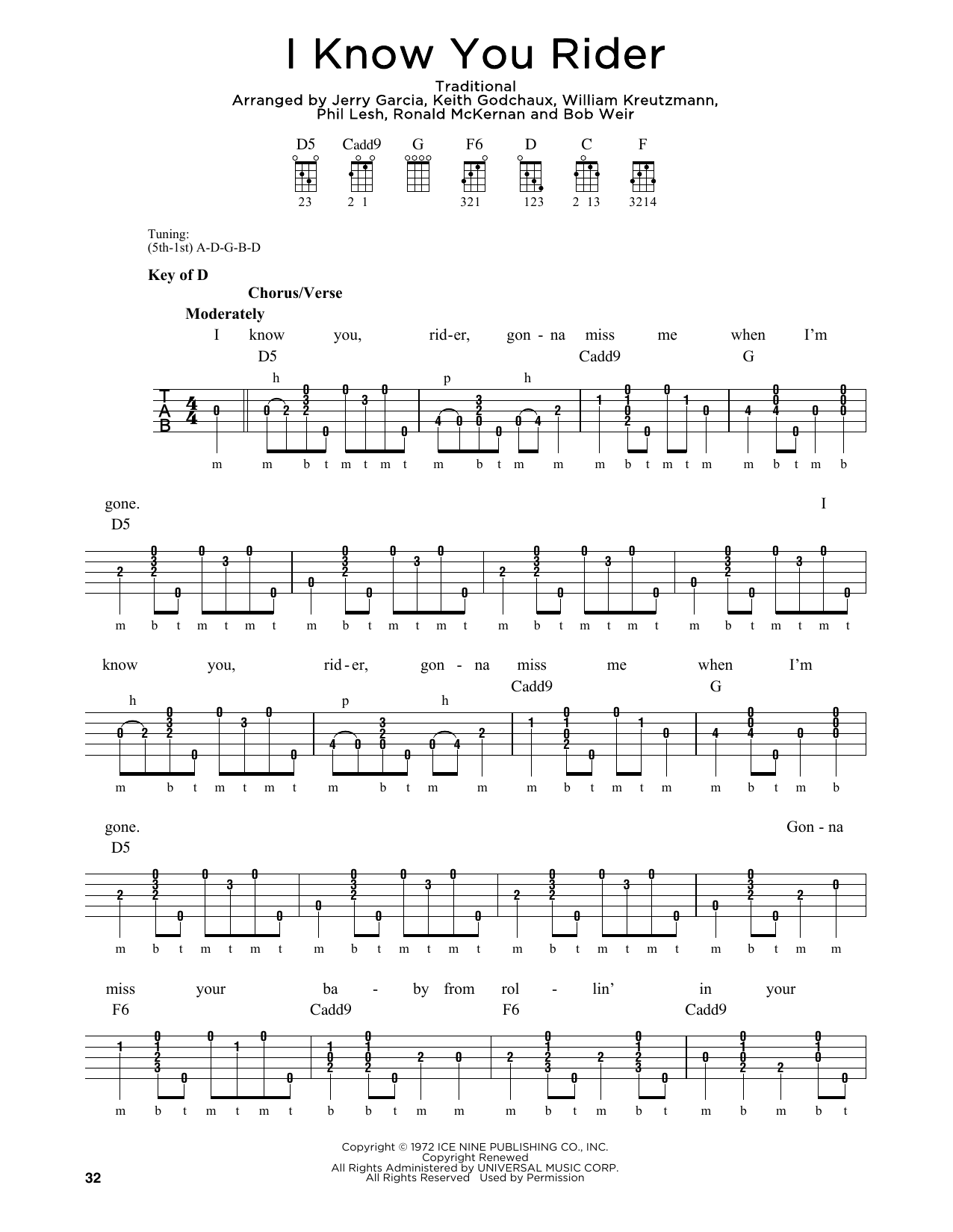 Product gallery: Page 1 of 1 I Know You Rider, Grateful Dead