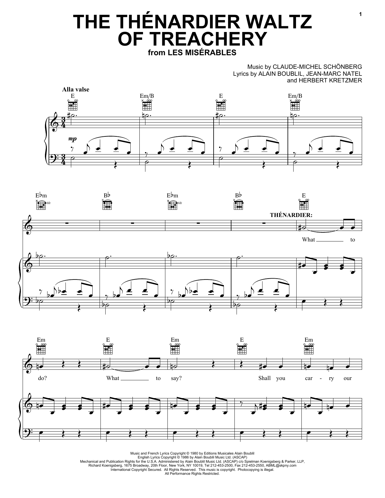 Produktbild zu: The Thénardier Waltz Of Treachery (from Les Miserables)