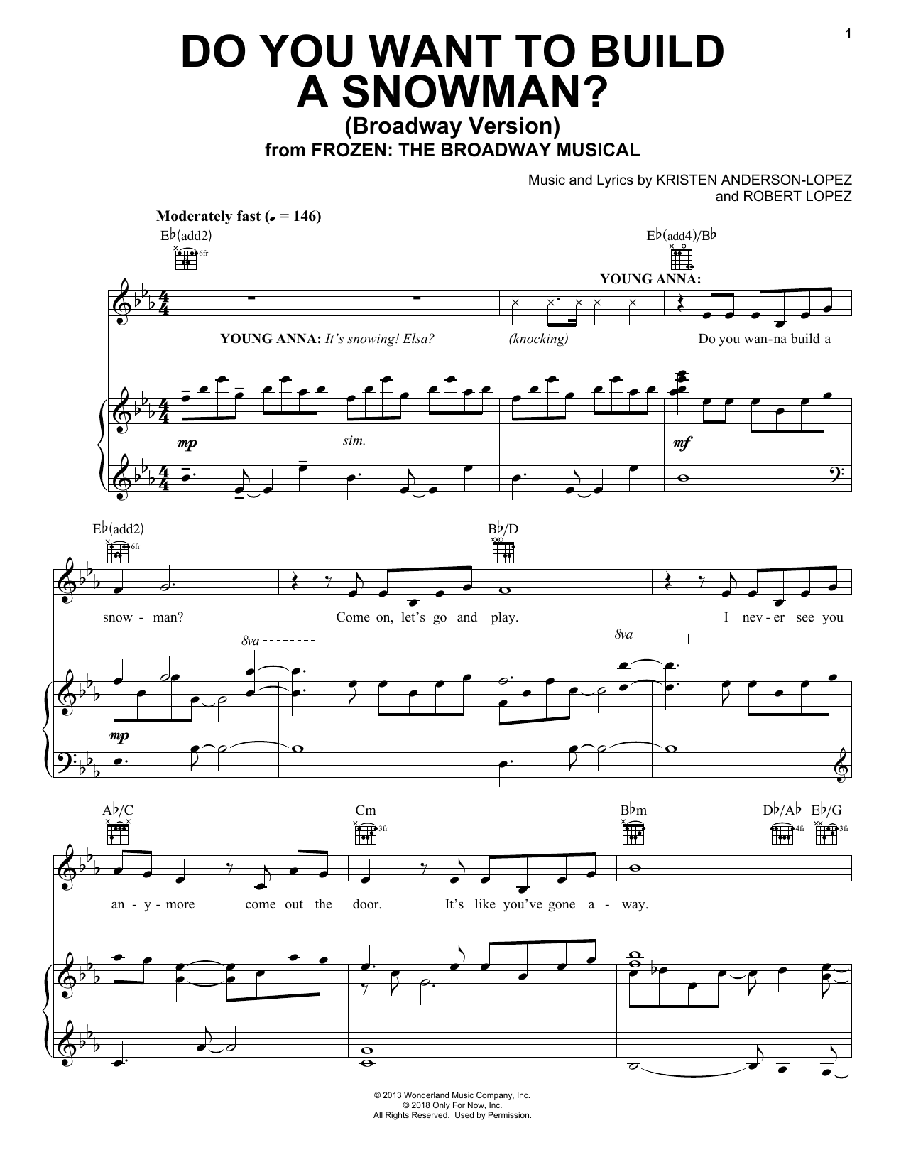 Produktbild zu: Do You Want To Build A Snowman? (from Frozen: The Broadway Musical)