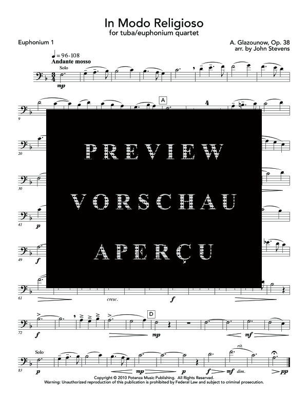 Product gallery: Page 9 of 11 In Modo Religioso, , (Tuba QuartetEETT)