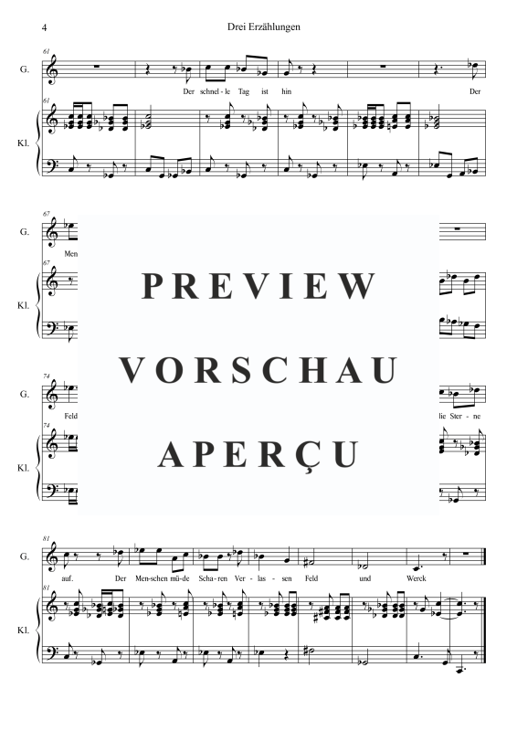 Product gallery: Page 9 of 11 Drei Erzählungen, , (medium voice and piano)