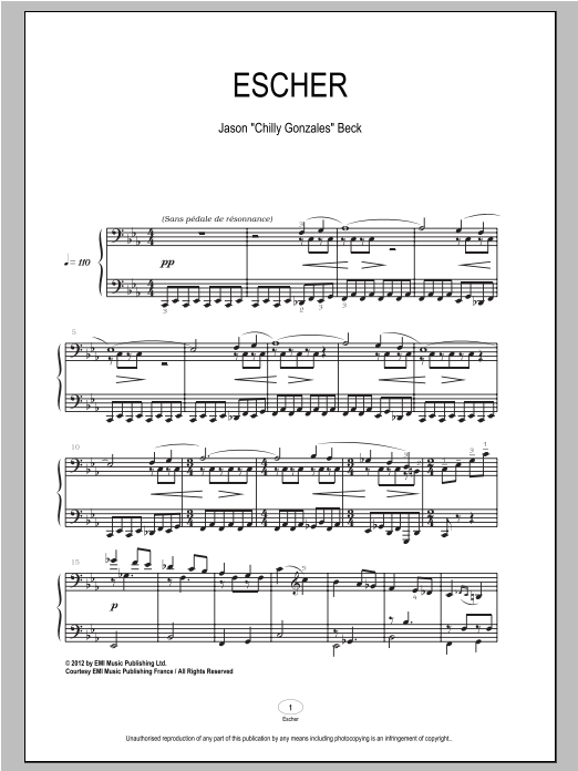 Product gallery: Page 1 of 1 Escher, Chilly Gonzales