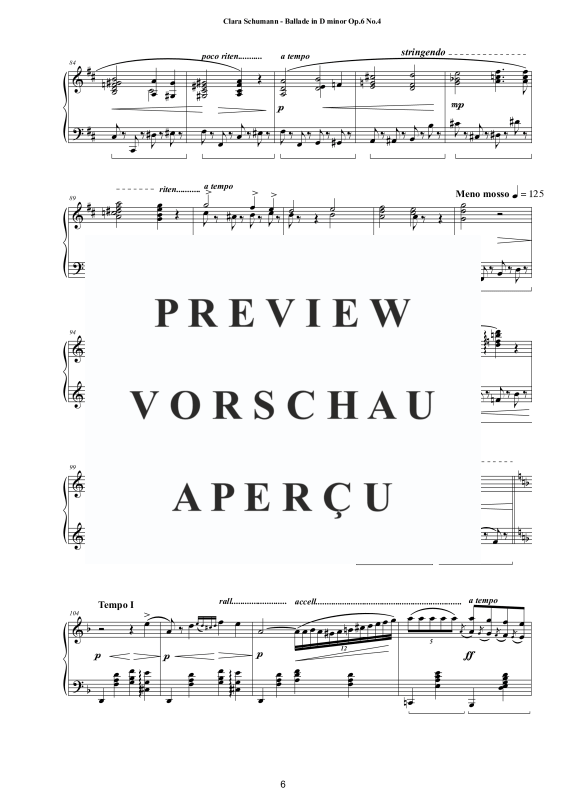 Produktgalerie: Seite 7 von 9 Ballade in D-Moll Op. 6 No. 4, , Klavier Solo
