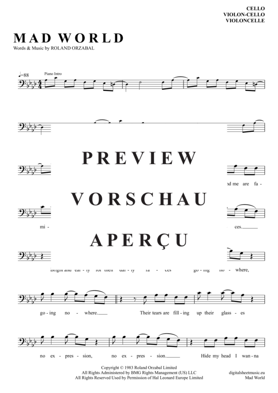 Produktgalerie: Seite 2 von 4 Mad World , Andrews, Michael  Jules, Gary, (Violoncello)