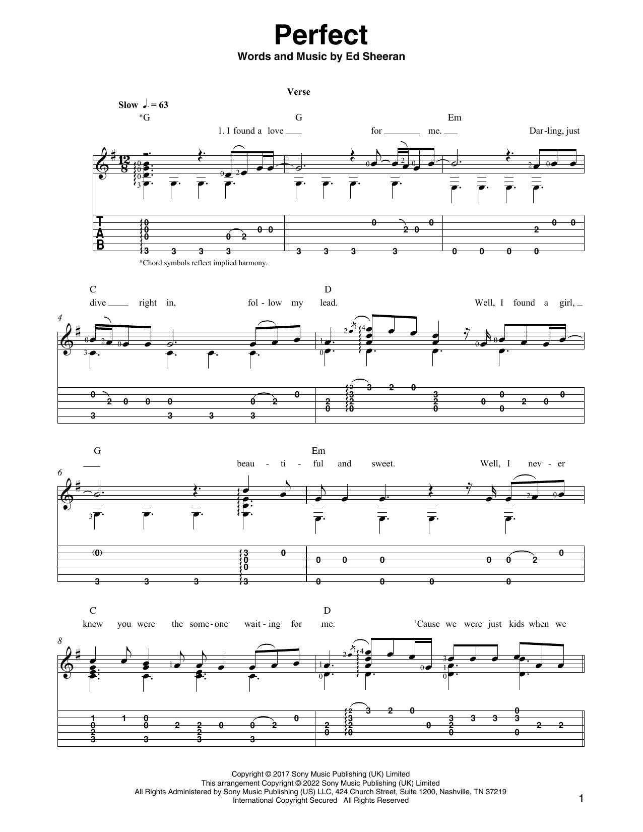 Produktbild zu: Perfect (arr. Ben Pila)
