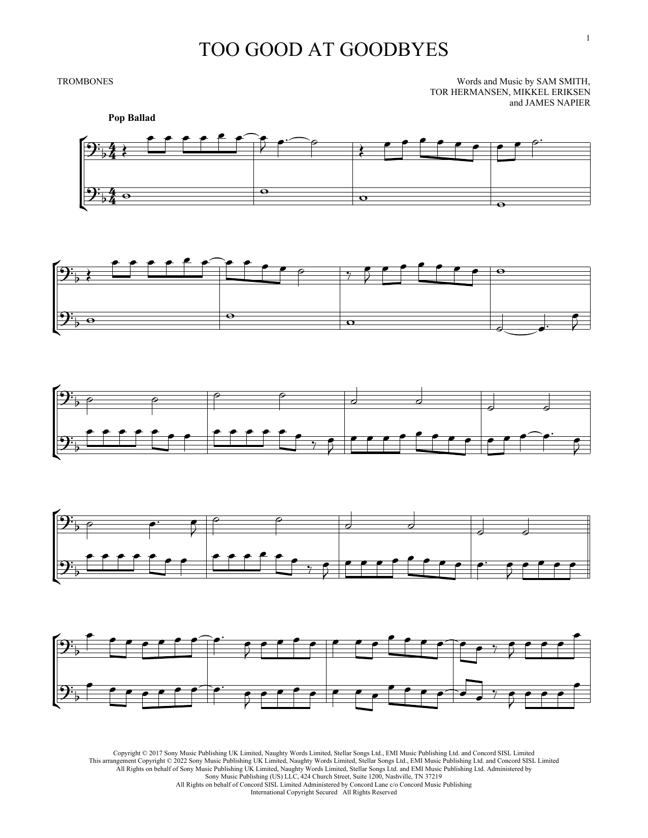 Product gallery: Page 1 of 1 Too Good At Goodbyes, Sam Smith