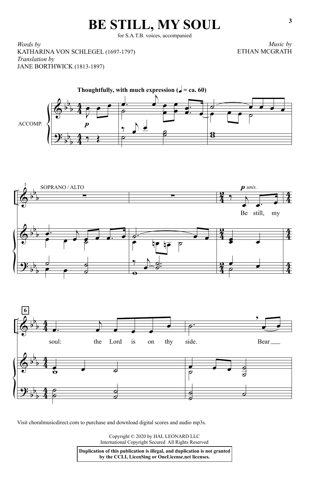 Produktbild zu: Be Still, My Soul