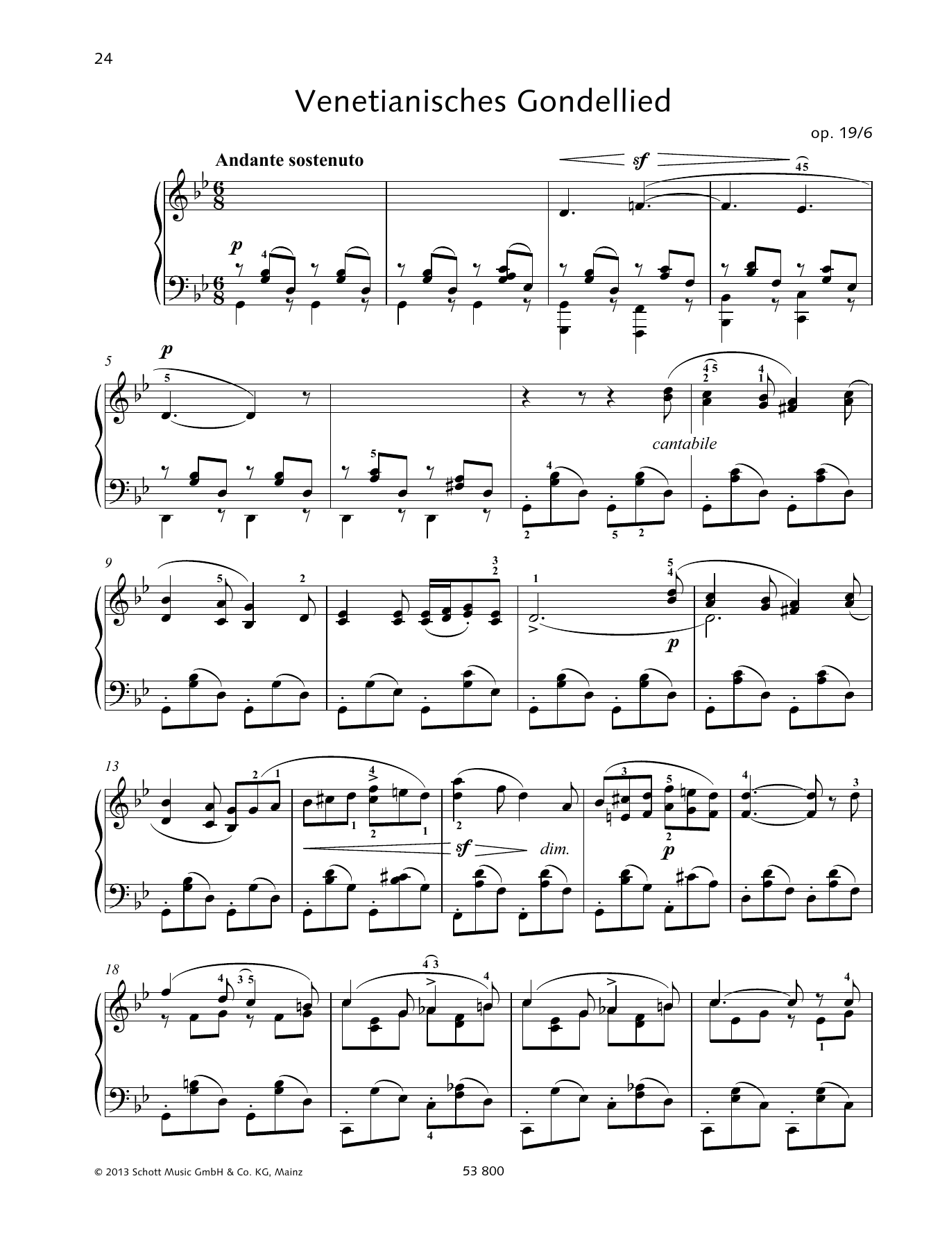 Product gallery: Page 1 of 1 Andante Sostenuto, Felix Mendelssohn Bartholdy
