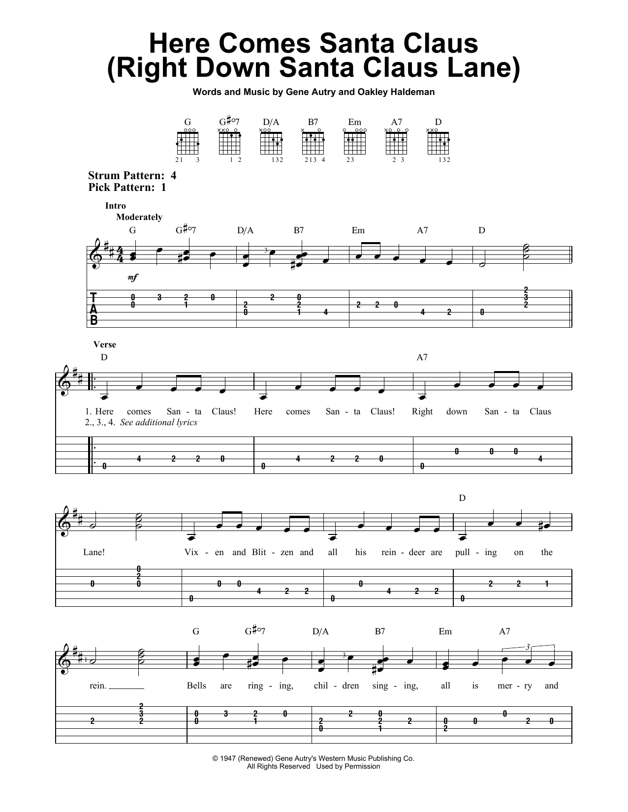 Produktbild zu: Here Comes Santa Claus (Right Down Santa Claus Lane)