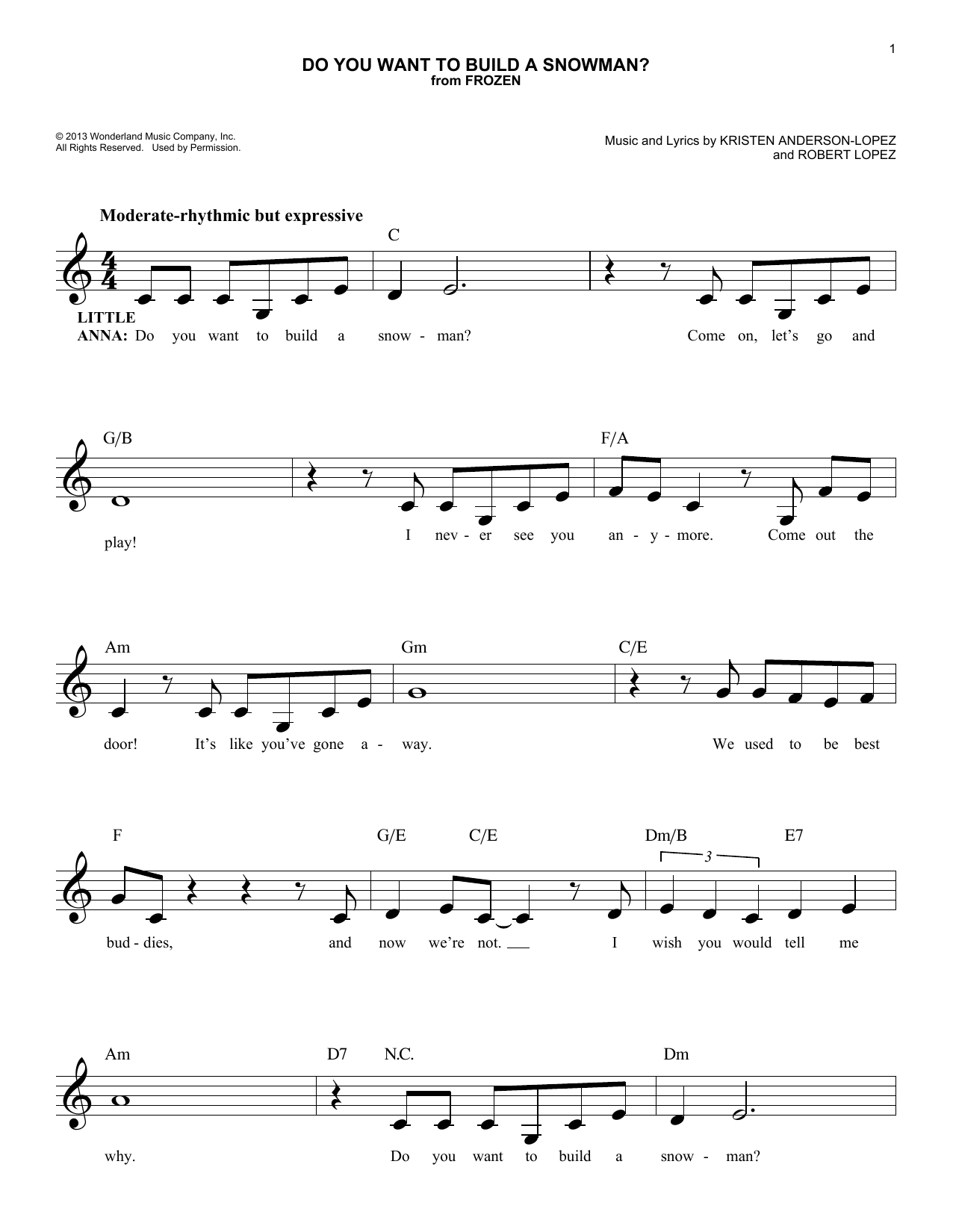 Produktbild zu: Do You Want To Build A Snowman? (from Frozen)
